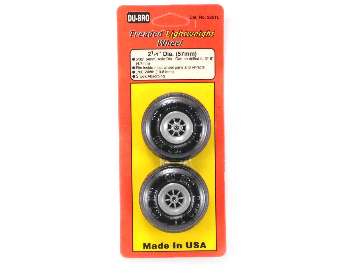 DuBro 2-1/4" Treaded Lite Wheels (2) 4 DuBro 2-1/4" Treaded Lite Wheels (2) - Image 2
