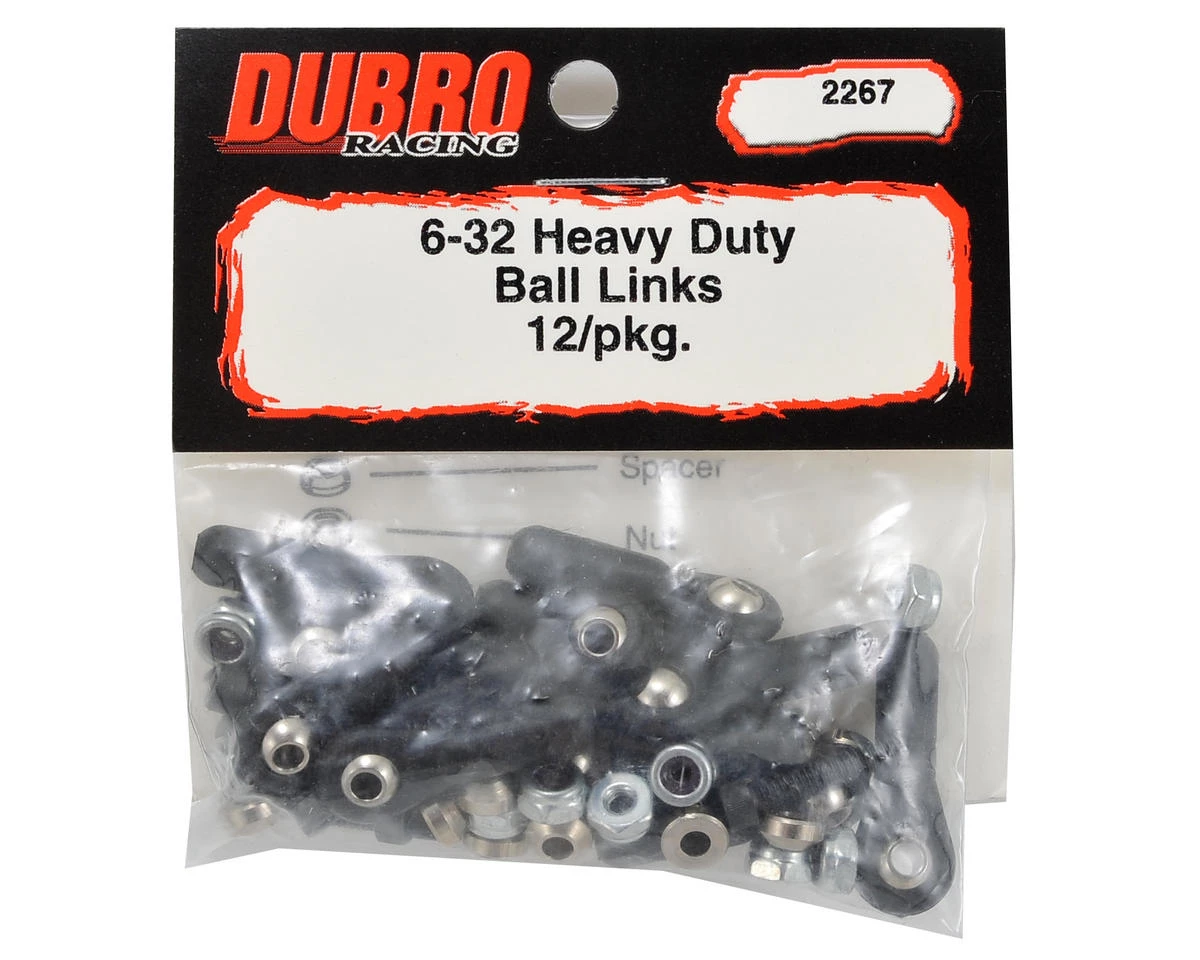 DuBro 6-32 Heavy Duty Ball Link Set (Black) (12) 4 DuBro 6-32 Heavy Duty Ball Link Set (Black) (12) - Image 2
