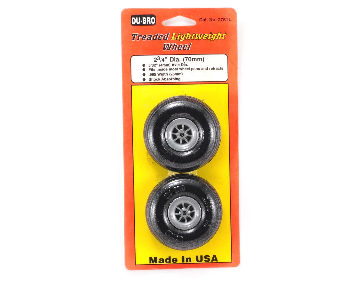 DuBro 2-3/4" Treaded Lite Wheels (2) 4 DuBro 2-3/4" Treaded Lite Wheels (2) - Image 2