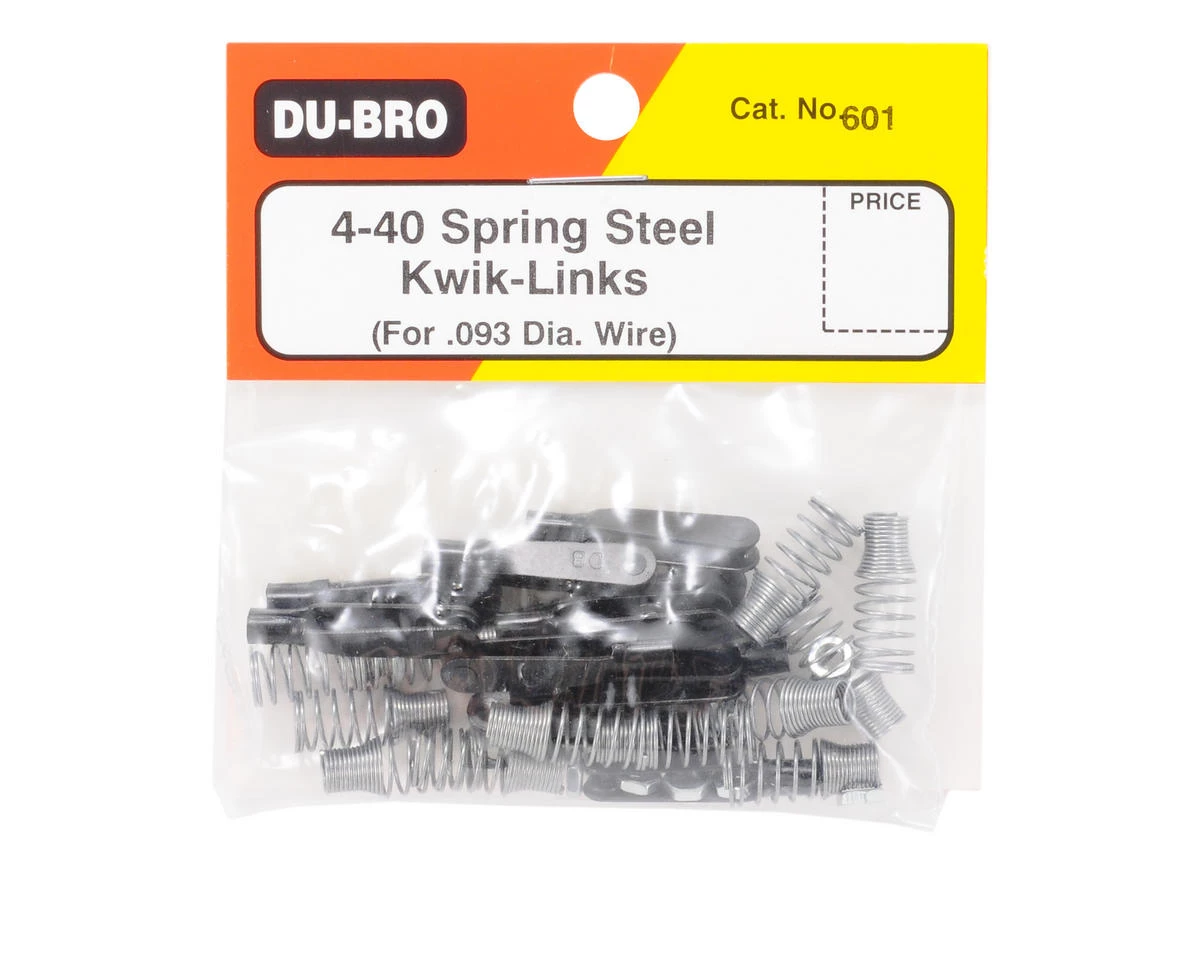 DuBro 4-40 Spring Steel Kwik-Link (12) 4 DuBro 4-40 Spring Steel Kwik-Link (12) - Image 2