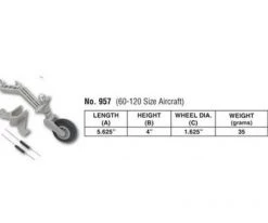 DuBro Semi-Scale Tailwheel System: 90-120