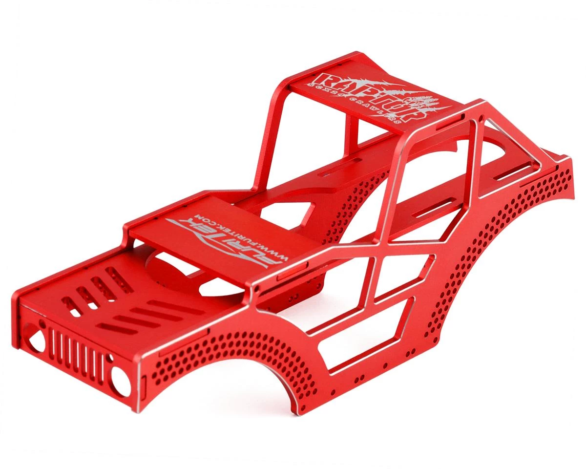 Furitek Raptor SCX24 Aluminum Frame Kit (Red) 3 Furitek Raptor SCX24 Aluminum Frame Kit (Red)