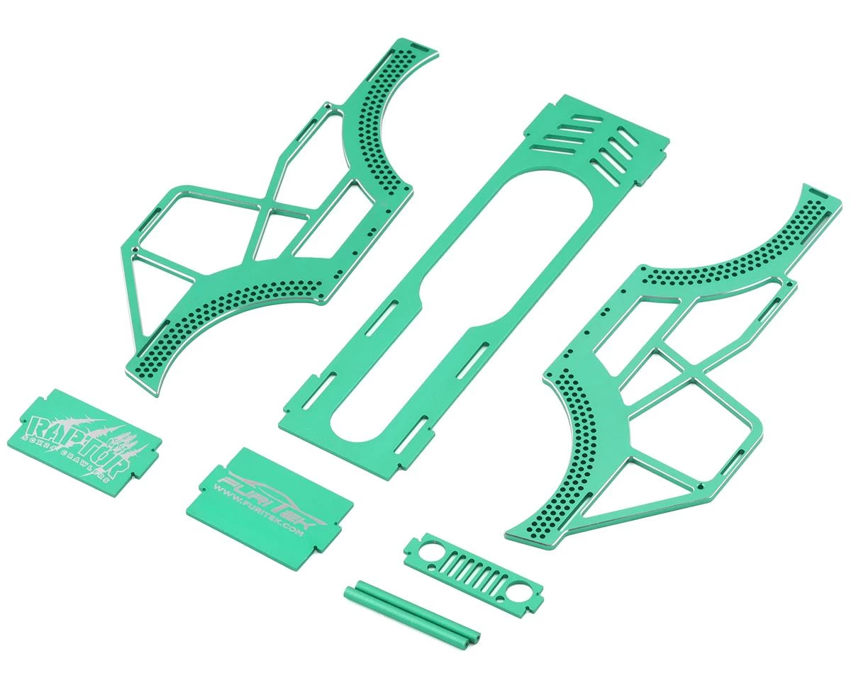Furitek Raptor SCX24 Aluminum Frame Kit (Green) 4 Furitek Raptor SCX24 Aluminum Frame Kit (Green) - Image 2