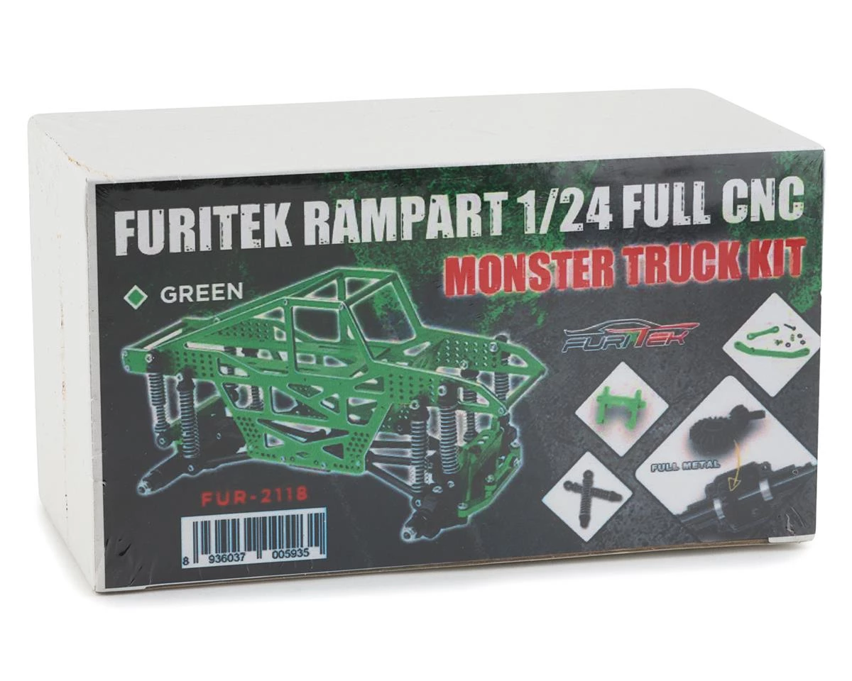Furitek 1/24 Rampart CNC Machined Monster Truck Full Chassis Kit (Green) 5 Furitek 1/24 Rampart CNC Machined Monster Truck Full Chassis Kit (Green) - Image 3